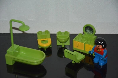 LEGO® DUPLO - 2754 - Badezimmer grün - ALT - komplett - Puppenhaus - Bild 1 von 3