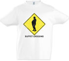 Buffet Crossing Sign Kids Boys T-Shirt Fun Chubby Pride fat large heavy proud