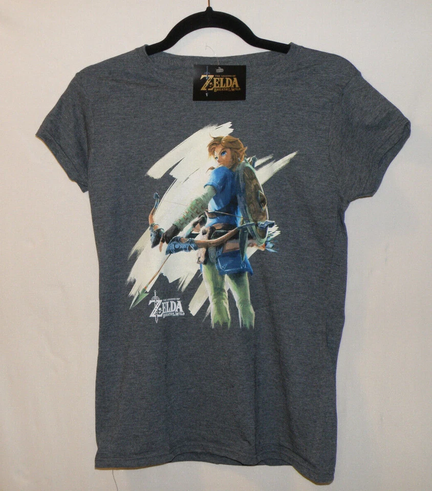 Legend Of Zelda Breath Of The Wild T-Shirt Nintendo Gray Size Wm MEDIUM* NEW tag - Image 1 of 4