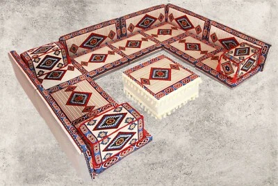 Orientalische Sitzecke, Orientalische Sitzkissen, Sark Kösesi, Kelim, BJ-11 🌟✅ - Bild 1 von 3