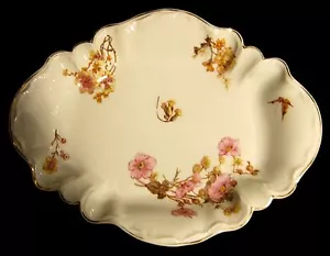 Antike viktorianische Haviland Limoges ovale Servierschale Jakobsmuschel Rose 12 x 9 1876-89 - Bild 1 von 12