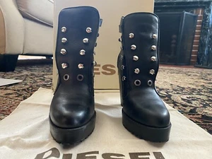 Diesel Women’s Heeled Ankle Boots, Size 7 US - Picture 1 of 9