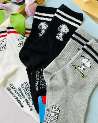 Cartoon Snoopy socks set of 3 - Image 1 of 4