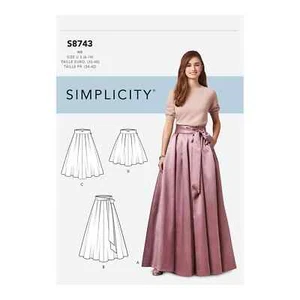Simplicity Pattern 8743 Women's Pleated Skirts - Picture 1 of 3