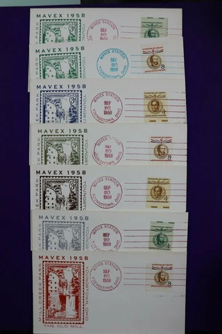 MAVEX Sta Youngstown OH Mill Creek Park The Old Mill 1958 Philatelic Expo Cover Cover