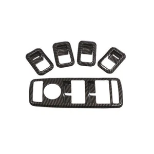 For Benz GLK 2009 2010-2015 Carbon Fiber Window Switch Button Garnish Trim 5PCS - Picture 1 of 9