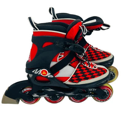 Patines en línea K2 Moto Jr. rojo negro tamaño ajustable jóvenes niños 1-5 Foto 1 de 4