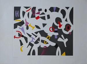 CARLA ACCARDI- "SENZA TITOLO " -DIM. FOGLIO 75x55 cm-ACQUAF. ACQUATINTA-GARANZIA - Foto 1 di 7