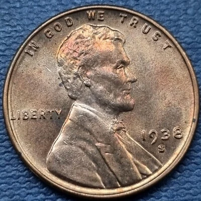 1938 S Lincoln Wheat Cent 1c High Grade BU #78583 - Image 1 of 2