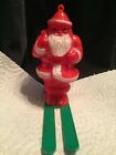 Vintage USA 1940?s - 50?s Christmas Santa on skis Candy Container #6