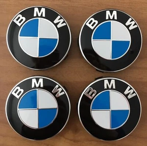 4 BMW Emblems Hub Caps Wheel Caps 36136850834 56mm ORIGINAL - Picture 1 of 4