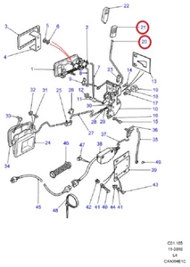 ( 1 )GENUINE LAND ROVER AWR5266LNF RF Door Lock/Link Rod Button 1989-1998 Disco - Picture 1 of 3