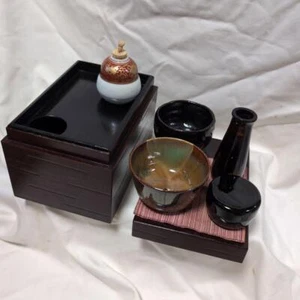 Japanese Tradition Tea Ceremony Utensils 6 Piece Set Matcha Bowl etc. w/Box - Picture 1 of 9