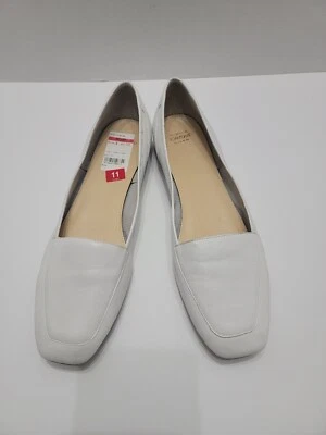Joan & David Circa Luxe White Loafers Size 11 - Image 1 of 4