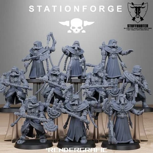 GrimGuard Tech Engineers (10) - StationForge - Wargaming Grimdark Imperial - Picture 1 of 13