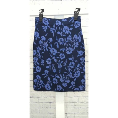 GRANDE FLORAL A544613 Isaac Mizrahi Live! Falda suéter jacquard con aberturas laterales Foto 1 de 2