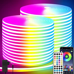 Striscia LED Neon IP65, Impermeabile, 40 M, per Camera Da Letto, Flessibile, Con - Foto 1 di 12