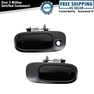 Juego de pares de manijas de puerta negras lisas exteriores delanteras para Charger Challenger Foto 1 de 4