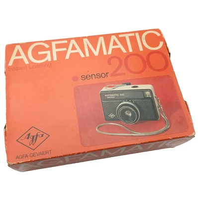 Antique AGFAMATIC SENSOR 200 Film Camera + Original Box - Image 1 of 3