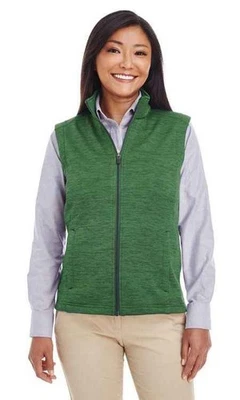 NEW Devon & Jones Women Molange Fleece Vest DG797W Forest Heather sz L $59.07 — 第 1/2 张图片