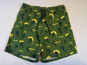 PANERA BREAD MERCH Shorts Swim Trunks Green Broccoli Cheddar Soup Size M Medium - Picture 1 of 9
