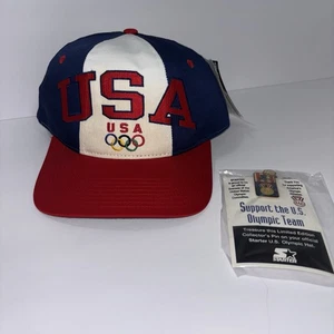 Vintage Starter Tri Power Pinwheel Team USA Snapback Hat Cap Twill With Pin NWT - Picture 1 of 13