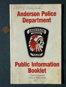1980-90s Era Anderson Indiana Police Deparrtment Public Information Booklet ---- - Picture 1 of 1