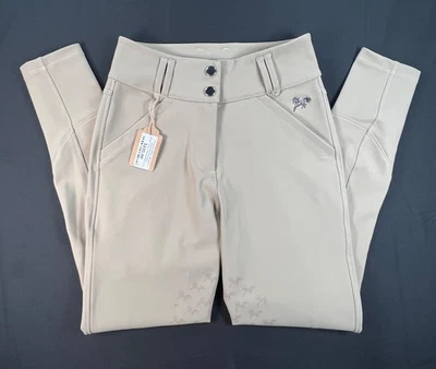 Nuevos pantalones de exhibición Pesazia x EXEQ con agarre para rodilla cremallera frontal bronceado (talla 24) - Precio de venta sugerido por el fabricante $235 Foto 1 de 4