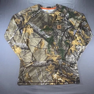 Carhartt Force Real Tree Camo Youth Size Large 14/16 Camo Pullover Long Sleeved - Picture 1 of 19
