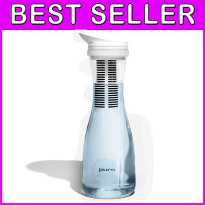 Elegant 1.3L Puro Glass Water Pitcher - Filters Chlorine, Lead, and Impurities - Image 1 of 4