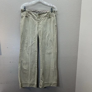 Vintage Abercrombie & Fitch Pants Flare Wide Leg Beige Women's SZ 00 Safari Y2K - Picture 1 of 11