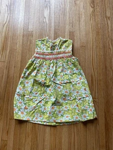 Vintage Sunny Country Floral Boho Sleeve Girls Party Dress 5/6 1960s - Picture 1 of 5