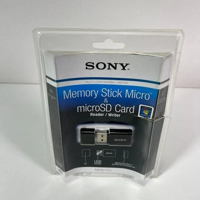 Sony Media M2 Memory Stick Lector/Grabador de Tarjetas Micro y MicroSD USB (MRWFC1/B1C) Foto 1 de 4