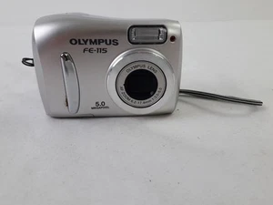 Olympus FE FE-115 5.0MP Digital Camera Silver - UNTESTED F2 - Picture 1 of 10