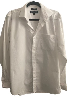 Camisa de vestir blanca Stacy Adams para hombre 15 34/35 calce ajustado formal negocios boda Foto 1 de 4