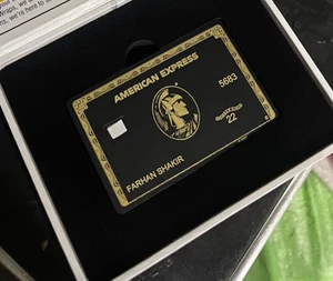 Tarjeta negra personalizada Amex con diseño de chip pequeño y grande - diseño novedoso 2025. - Imagen 1 de 3