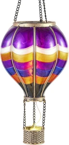 Hot Air Balloon Solar Lantern for Halloween Garden Decor, Flickering Flame Hangi - Picture 1 of 12