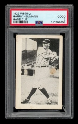 1922 W575-2 Set-Break Harry Heilmann corte a mano PSA 2 BUENO Foto 1 de 3