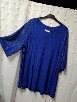 Blusenshirt Bluse Shirt 2wparis blau königsblau  ca 54 56 58 ungetragen - Bild 1 von 3