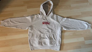 Supreme Box Logo Hoodie Kapuzensweatshirt (2024) Stein Natural used Größe L Bogo - Bild 1 von 8