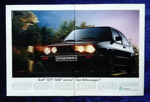 VW Golf 2 GTI G60 Syncro, originale Werbung aus 1991 - Picture 1 of 2