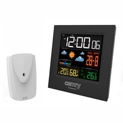 CAMRY Stazione Meteo con Sensore Esterno Wireless con Sveglia Data Temperatura umidità