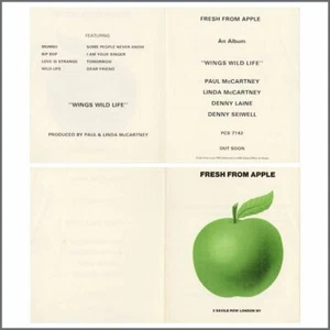 Paul McCartney & Wings 1971 Wildlife Fresh From Apple Promo Leaflet (UK) - Picture 1 of 1