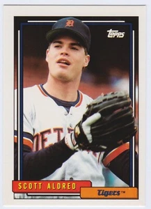 1992 Topps Baseball Card #198 Scott Aldred Pitcher Detroit Tigers - Picture 1 of 2