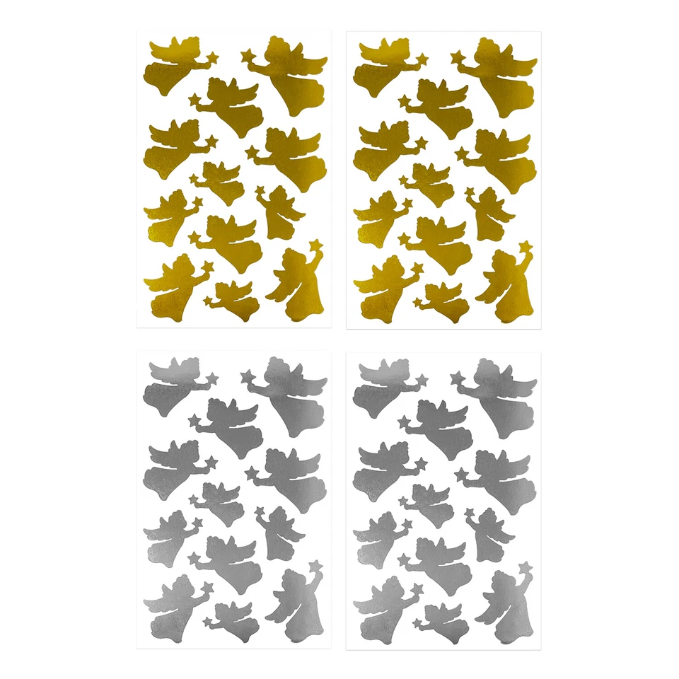 OBLIQUE UNIQUE 24 Weihnachts Sticker Engel mit Stern Aufkleber glänzend Weihnachten - wählbar