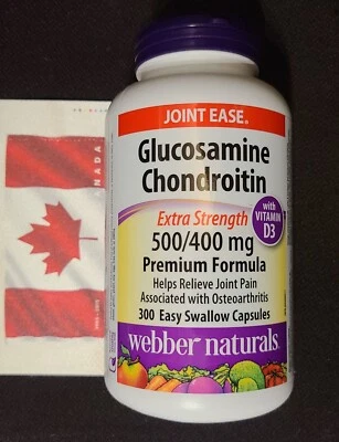 WEBBER NATURALS GLUCOSAMINE CHONDROITIN SFT EXTRA STRENGTH 300 CAPSULES INT - Image 1 of 3
