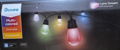 Cadena de luces inteligentes para exteriores H7021, RGBIC blanco cálido 96 pies (2 cuerdas de 48 pies) LED Foto 1 de 4