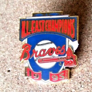 NL East Champions Atlanta Braves 1995 lapel pin MLB National League c36240 - Picture 1 of 5