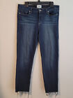 Paige Jeans Womens Size 32 Skyline Skinny Tapered Ankle Cut Off Denim Blue
