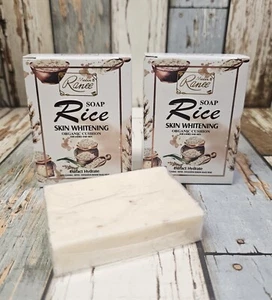 2 Pcs. Organic Handmade Skin Whitening Rice Milk Soap 3.5 Oz (100gr) - Picture 1 of 3